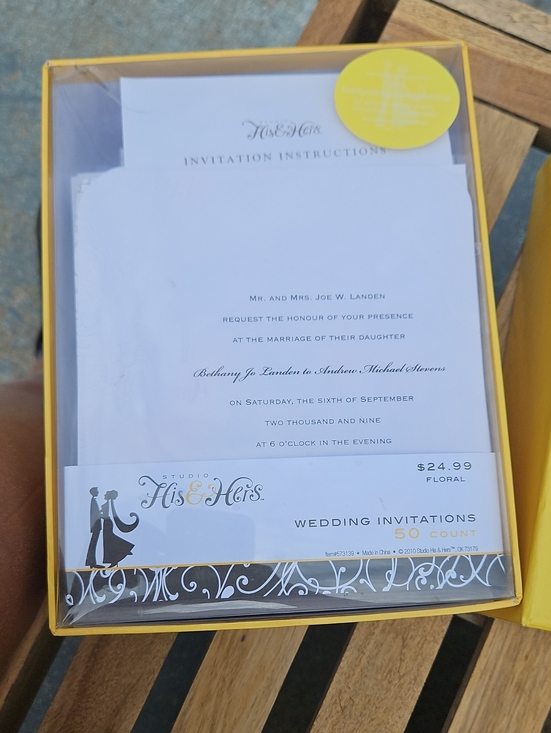 studio his and hers Other - Studio His & Hers Wedding Invitations - White with Floral Embossing